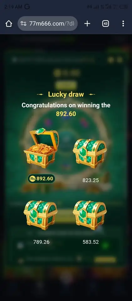 M666 game lucky draw
